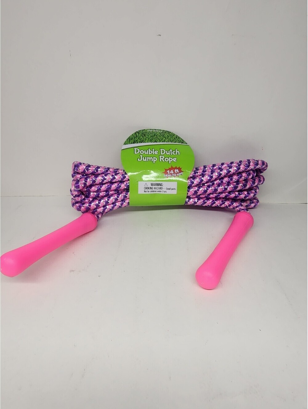 NEW 14 FT Pink Purple Double Dutch Jump Rope Kids Plastic Handle